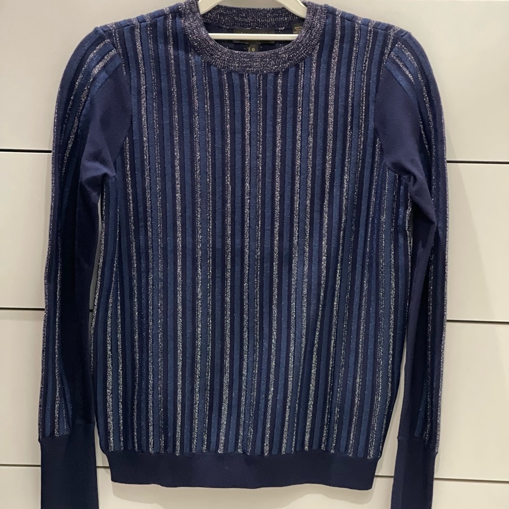 Ted Baker London Metallic Striped Lurex Sweater